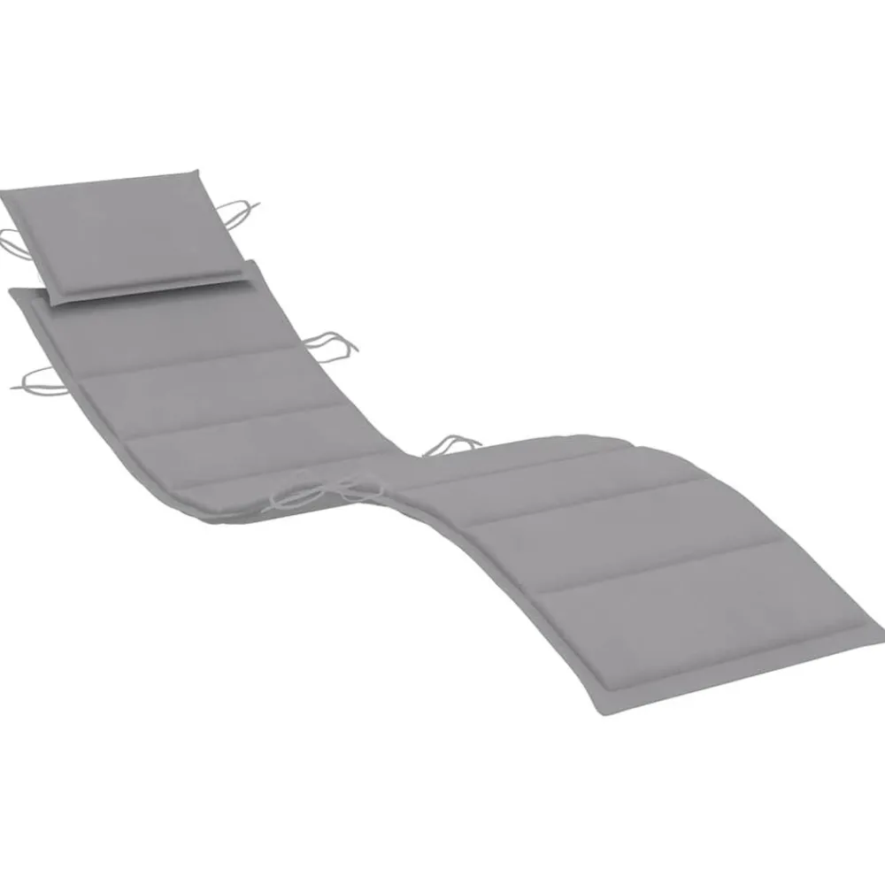 Maison Exclusive - Chaises longues lot de 2 avec table et coussins acacia solide Discount