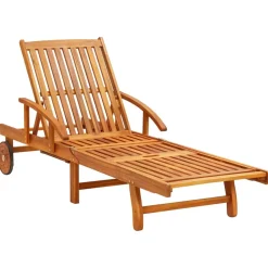 Maison Exclusive - Chaises longues lot de 2 avec coussins bois d'acacia solide Best