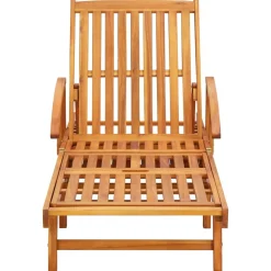 Maison Exclusive Bains De Soleil, Transats Et Hamacs | - Chaises longues lot de 2 avec coussins bois d'acacia solide