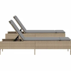 Maison Exclusive Bains De Soleil, Transats Et Hamacs | - Chaises longues avec coussins lot de 2 beige résine tressée