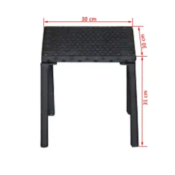 Maison Exclusive - Chaises longues avec table résine tressée noir