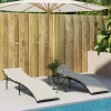Maison Exclusive - Chaises longues lot de 2 avec coussins noir résine tressée Best
