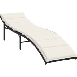 Maison Exclusive - Chaises longues lot de 2 avec coussins noir résine tressée Best