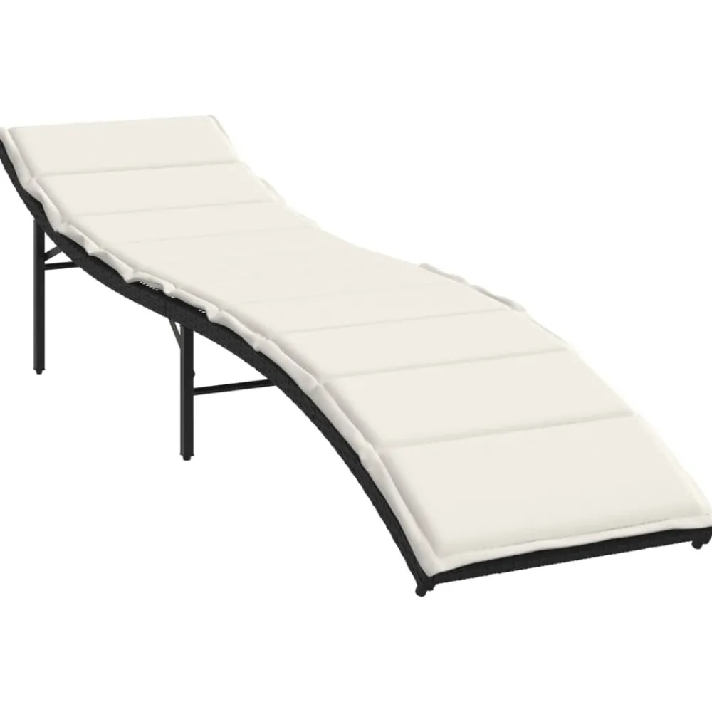 Maison Exclusive - Chaises longues lot de 2 avec coussins noir résine tressée Best