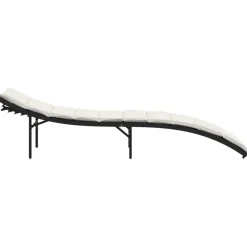 Maison Exclusive - Chaises longues lot de 2 avec coussins noir résine tressée Best