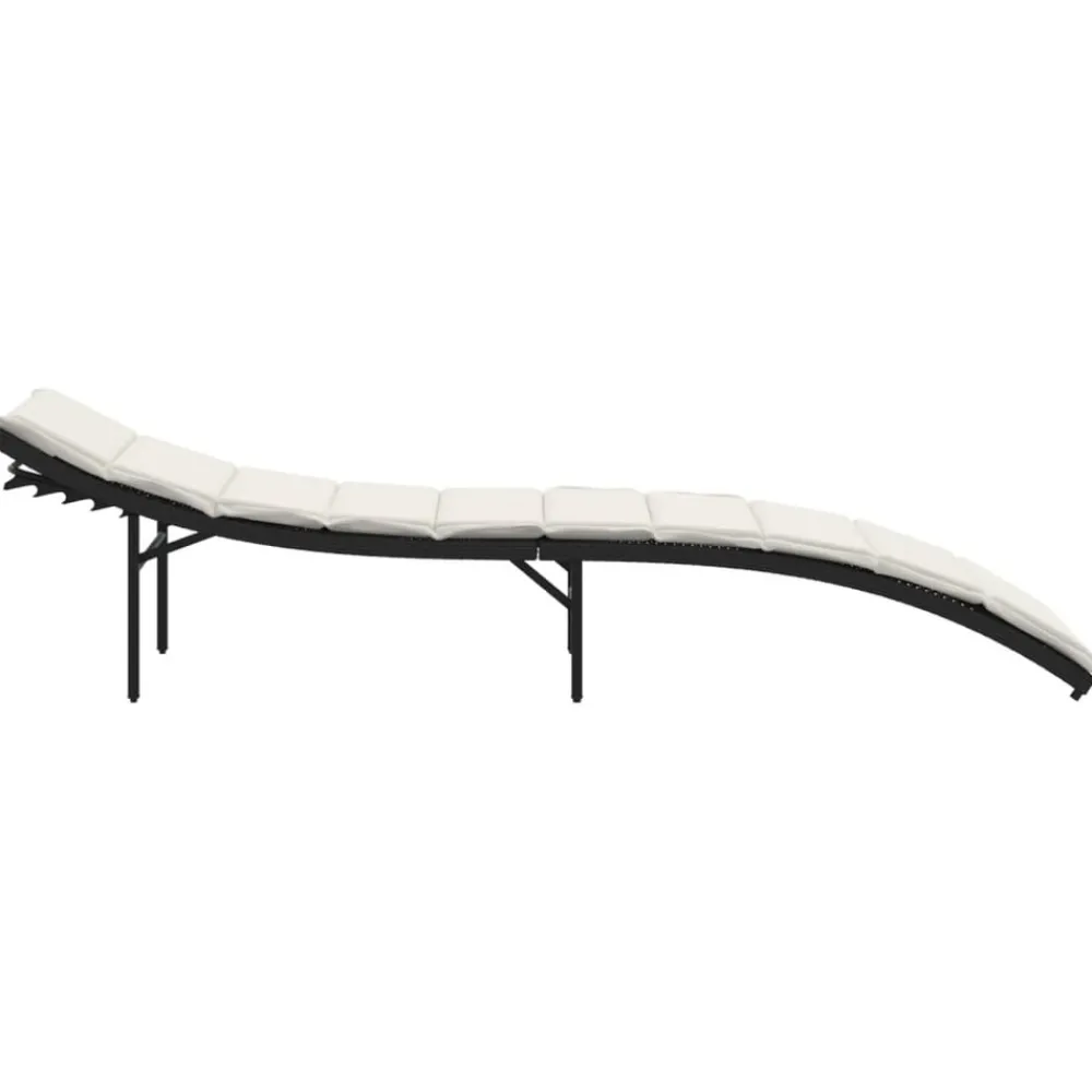 Maison Exclusive - Chaises longues lot de 2 avec coussins noir résine tressée Best