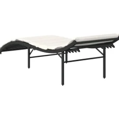 Maison Exclusive - Chaises longues lot de 2 avec coussins noir résine tressée Best