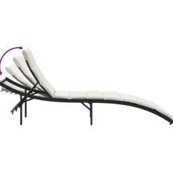 Maison Exclusive - Chaises longues lot de 2 avec coussins noir résine tressée Best