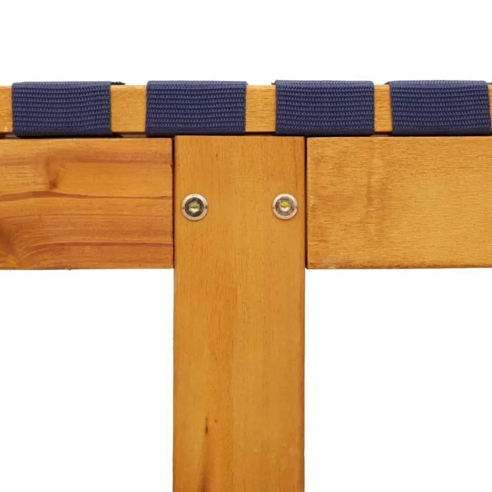 Maison Exclusive - Chaises longues et table bleu foncé bois d'acacia solide tissu Best