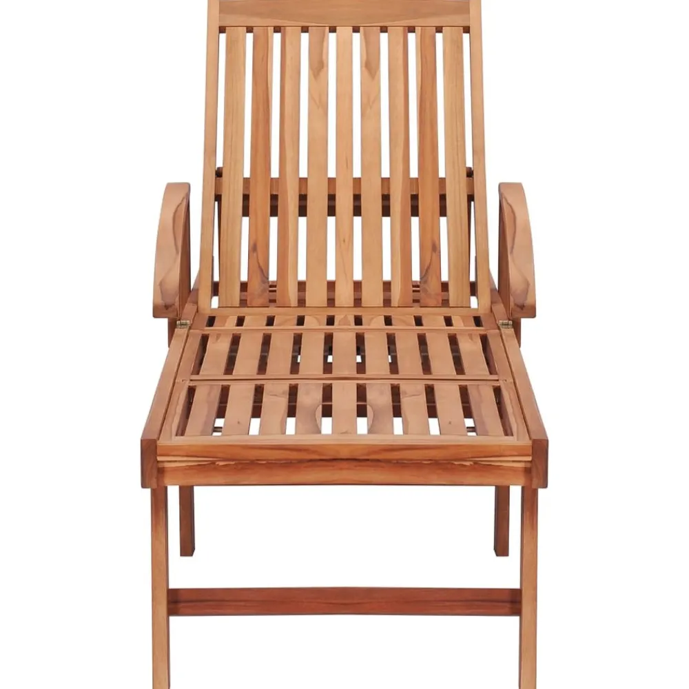 Maison Exclusive Bains De Soleil, Transats Et Hamacs | - Chaises longues lot de 2 et coussin vert vif bois teck solide