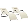 Maison Exclusive - Chaises longues textilène lot de 2 crème et gris Hot