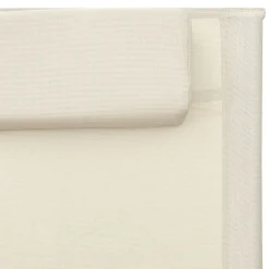 Maison Exclusive - Chaises longues textilène lot de 2 crème et gris Hot
