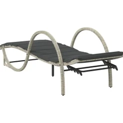 Maison Exclusive - Chaises longues lot de 2 avec table gris clair résine tressée Sale