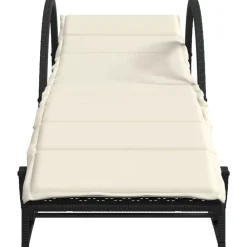 Maison Exclusive - Chaises longues lot de 2 avec coussins noir résine tressée Discount