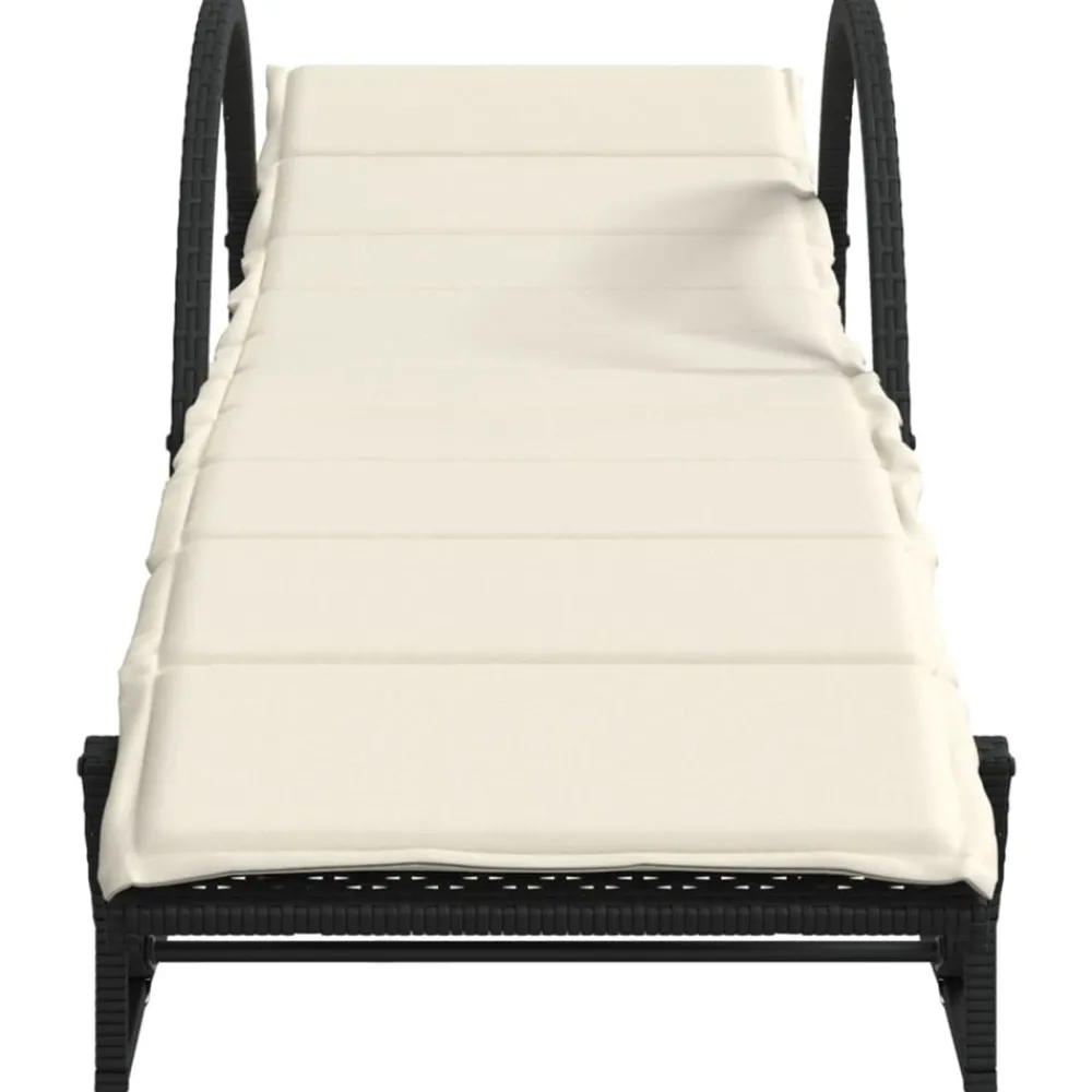 Maison Exclusive - Chaises longues lot de 2 avec coussins noir résine tressée Discount