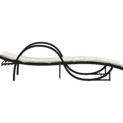 Maison Exclusive - Chaises longues lot de 2 avec coussins noir résine tressée Discount