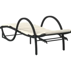 Maison Exclusive - Chaises longues lot de 2 avec coussins noir résine tressée Discount
