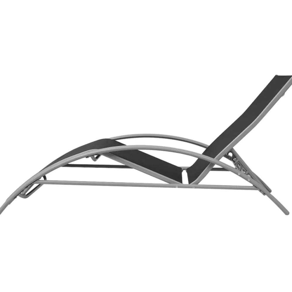 Maison Exclusive - Chaises longues et parasol aluminium noir Outlet