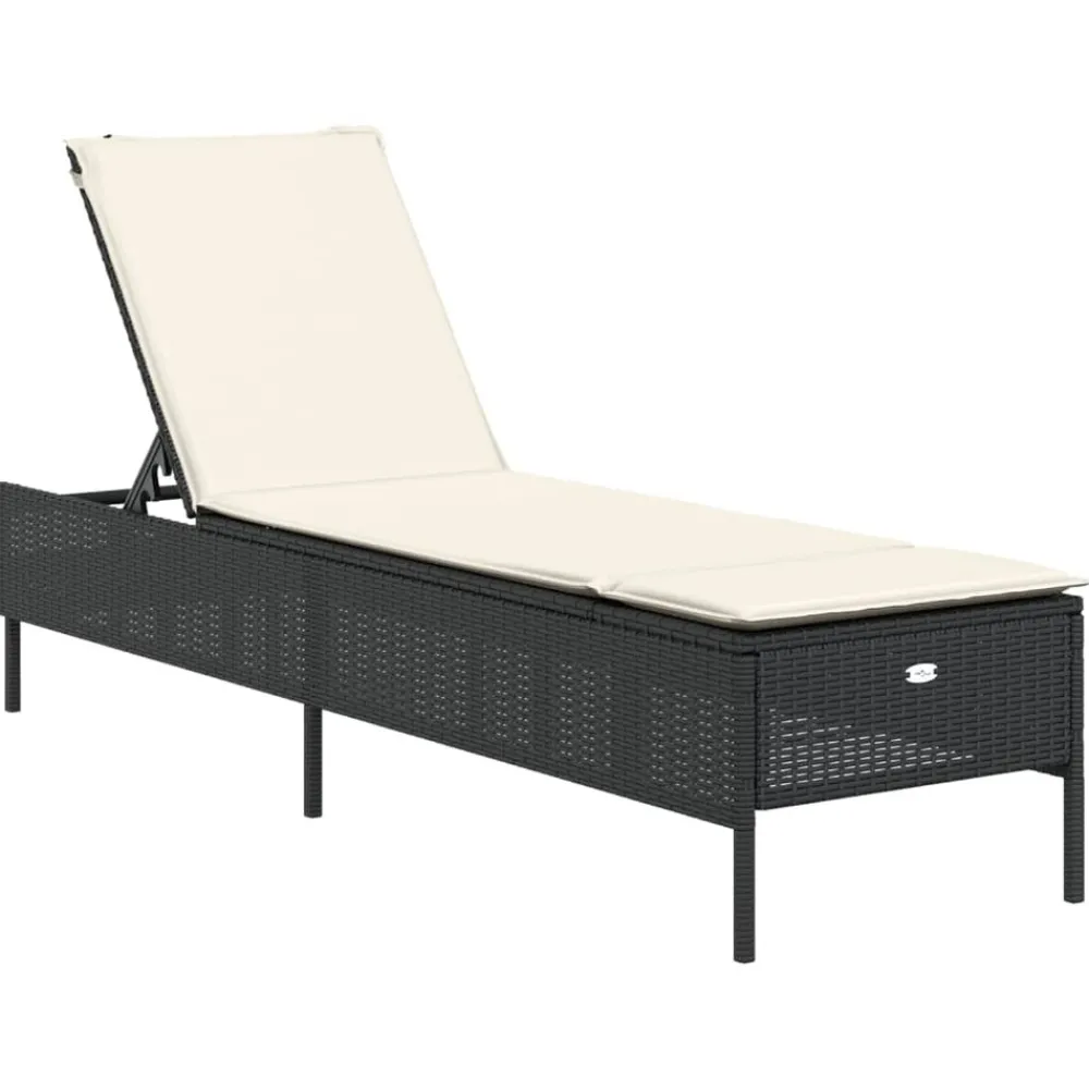 Maison Exclusive - Chaises longues avec coussins lot de 2 noir résine tressée Hot