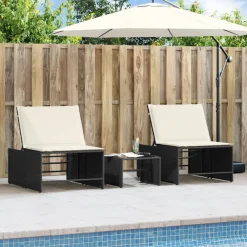 Maison Exclusive Bains De Soleil, Transats Et Hamacs | - Chaises longues lot de 2 avec coussin taupe bois de teck solide