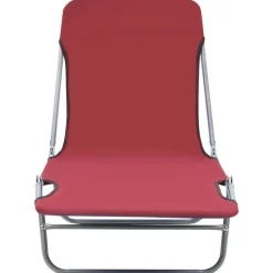 Maison Exclusive Bains De Soleil, Transats Et Hamacs | - Chaises longues pliables lot de 2 crème textilène