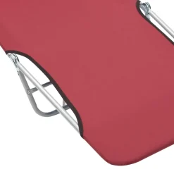Maison Exclusive Bains De Soleil, Transats Et Hamacs | - Chaises longues pliables lot de 2 crème textilène
