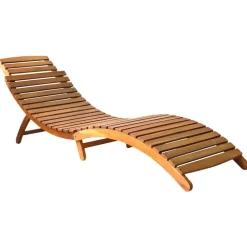 Maison Exclusive - Chaises longues lot de 2 avec coussins bois d'acacia solide Clearance