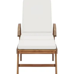 Maison Exclusive - Chaises longues avec coussins 2 pcs bois de teck solide crème