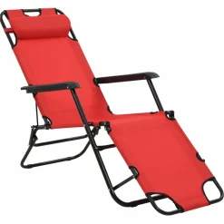 Maison Exclusive Bains De Soleil, Transats Et Hamacs | - Chaises longues lot de 2 avec table aluminium crème