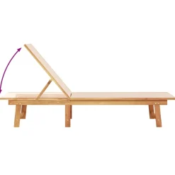 Maison Exclusive Bains De Soleil, Transats Et Hamacs | - Chaises longues lot de 2 crème bois acacia solide et textilène