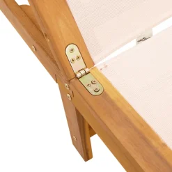 Maison Exclusive Bains De Soleil, Transats Et Hamacs | - Chaises longues lot de 2 crème bois acacia solide et textilène