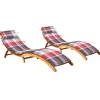 Maison Exclusive - Chaises longues lot de 2 avec coussins bois d'acacia solide New
