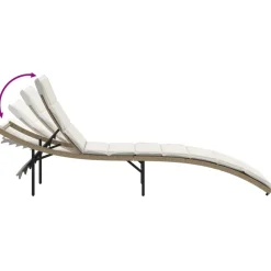 Maison Exclusive - Chaises longues lot de 2 avec table beige résine tressée New