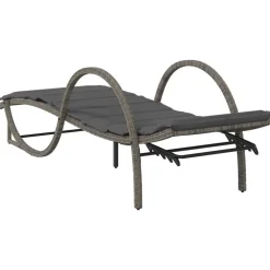 Maison Exclusive Bains De Soleil, Transats Et Hamacs | - Chaises longues lot de 2 avec coussins gris résine tressée