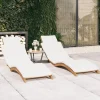 Maison Exclusive - Chaises longues lot de 2 avec coussins bois massif de teck Sale