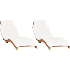 Maison Exclusive - Chaises longues lot de 2 avec coussins bois massif de teck Sale