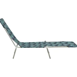 Maison Exclusive - Chaises longues pliables lot de 2 acier tissu motif de feuilles New