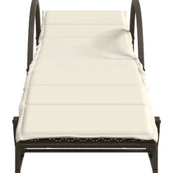 Maison Exclusive - Chaises longues lot de 2 avec table marron résine tressée
