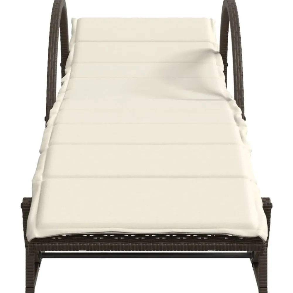 Maison Exclusive - Chaises longues lot de 2 avec table marron résine tressée