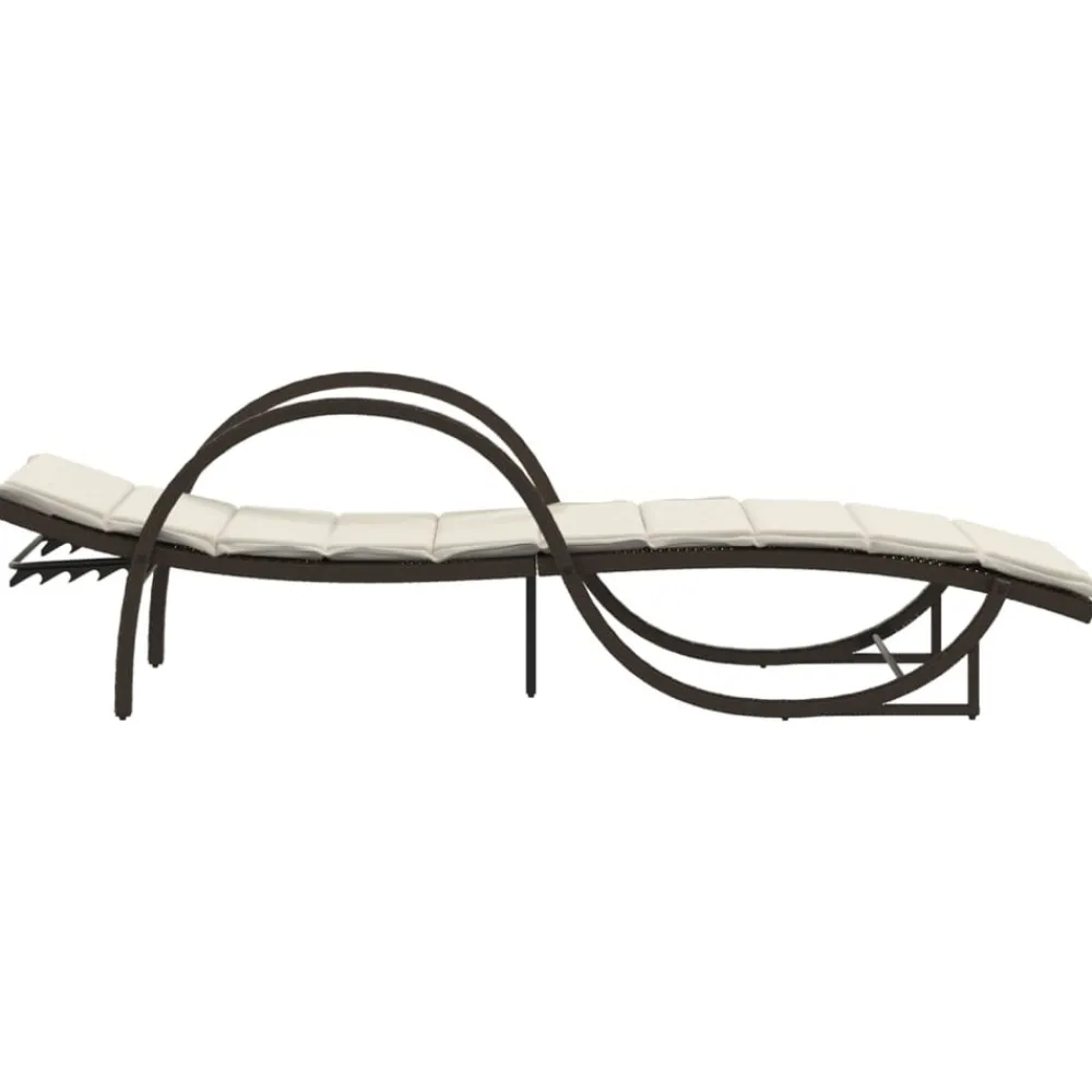 Maison Exclusive - Chaises longues lot de 2 avec table marron résine tressée