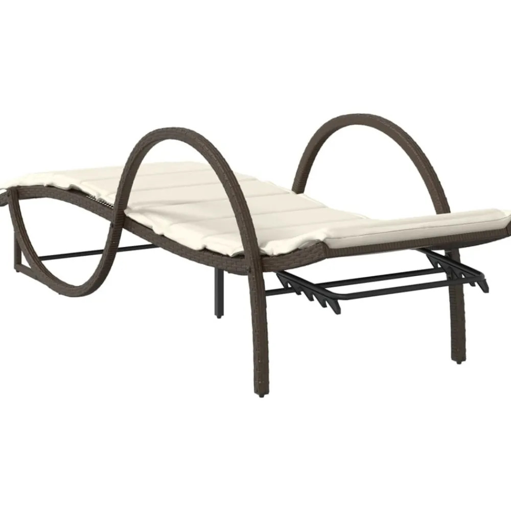 Maison Exclusive - Chaises longues lot de 2 avec table marron résine tressée