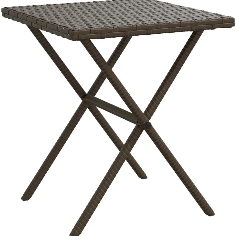 Maison Exclusive - Chaises longues lot de 2 avec table marron résine tressée