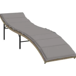 Maison Exclusive Bains De Soleil, Transats Et Hamacs | - Chaises longues lot de 2 avec table beige résine tressée
