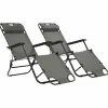 Maison Exclusive Bains De Soleil, Transats Et Hamacs | - Chaises longues lot de 2 avec table et coussin bois teck solide