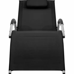 Maison Exclusive Bains De Soleil, Transats Et Hamacs | - Chaises longues textilène lot de 2 noir et gris