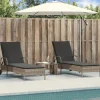 Maison Exclusive - Chaises longues avec coussins lot de 2 gris résine tressée Outlet