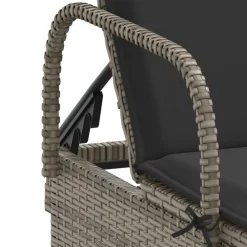 Maison Exclusive - Chaises longues avec coussins lot de 2 gris résine tressée Outlet