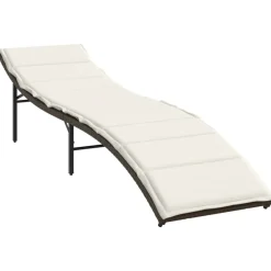 Maison Exclusive Bains De Soleil, Transats Et Hamacs | - Chaises longues lot de 2 avec coussins marron résine tressée