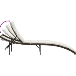 Maison Exclusive Bains De Soleil, Transats Et Hamacs | - Chaises longues lot de 2 avec coussins marron résine tressée