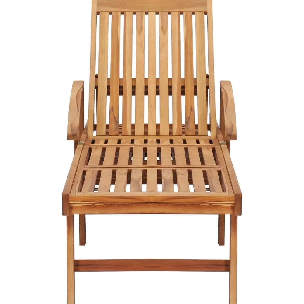 Maison Exclusive - Chaises longues lot de 2 avec table bois de teck solide